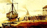alexander wetterling angfartygen avresa fran riddarholmen Spain oil painting artist